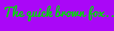 Image with Font Color 02D808 and Background Color AA07F7